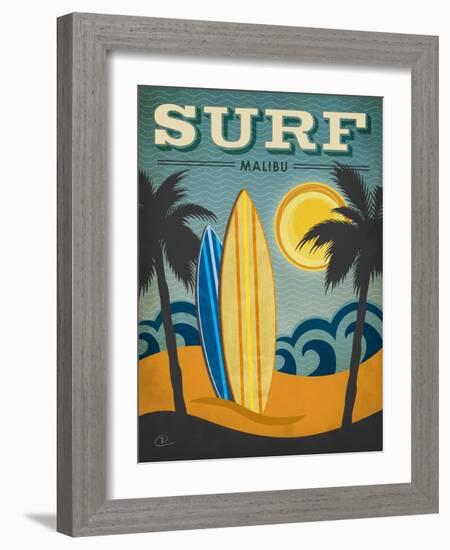 Surf Malibu-Renee Pulve-Framed Art Print