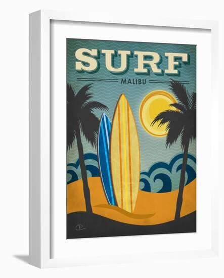 Surf Malibu-Renee Pulve-Framed Art Print