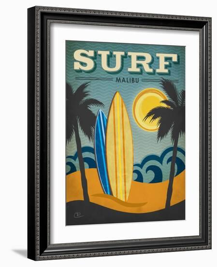 Surf Malibu-Renee Pulve-Framed Art Print