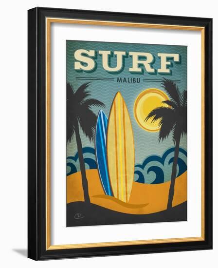 Surf Malibu-Renee Pulve-Framed Art Print