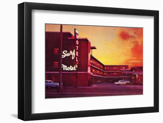 Surf Motel at Sunset-Found Image Press-Framed Photographic Print