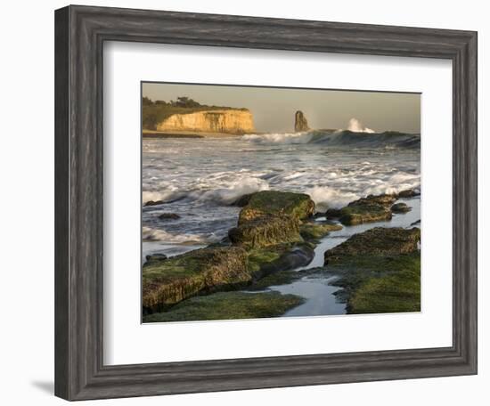 Surf on Four-Mile Beach, Santa Cruz Coast, California, USA-Tom Norring-Framed Photographic Print