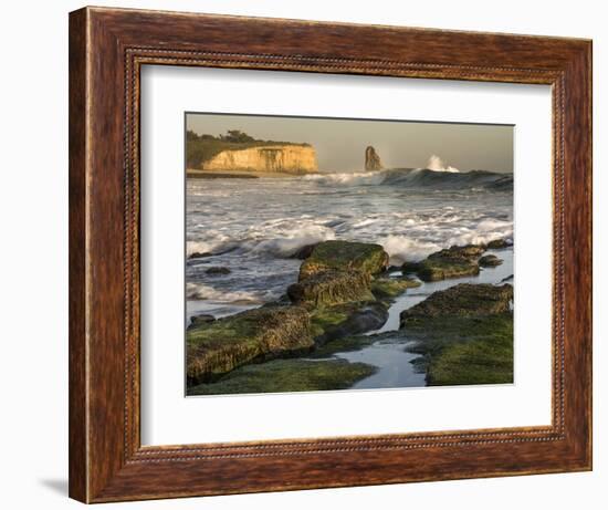 Surf on Four-Mile Beach, Santa Cruz Coast, California, USA-Tom Norring-Framed Photographic Print