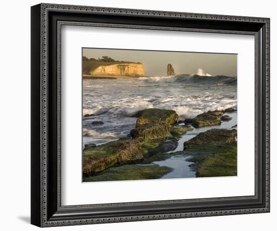 Surf on Four-Mile Beach, Santa Cruz Coast, California, USA-Tom Norring-Framed Photographic Print
