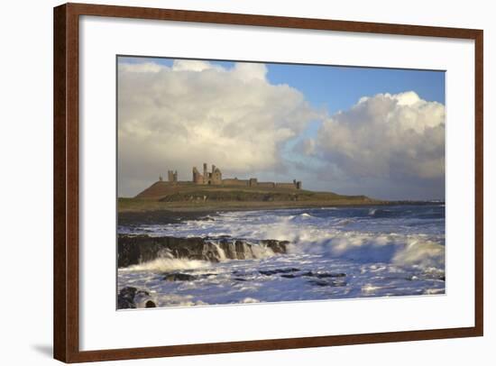 Surf on Rocks, Dunstanburgh Castle, Northumberland, England, United Kingdom, Europe-Peter Barritt-Framed Photographic Print