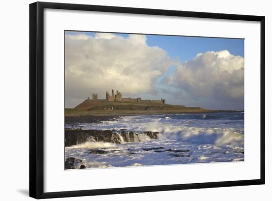 Surf on Rocks, Dunstanburgh Castle, Northumberland, England, United Kingdom, Europe-Peter Barritt-Framed Photographic Print