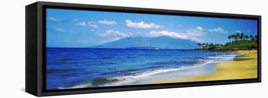 Surf on the Beach, Kapalua Beach, Maui, Hawaii, USA-null-Framed Stretched Canvas