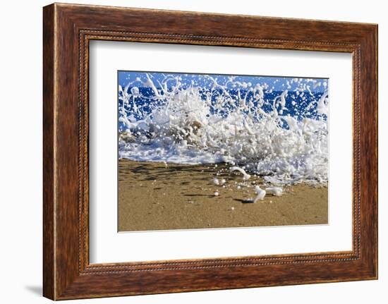 Surf on the Beach, Oahu, Hawaii, Usa-null-Framed Photographic Print