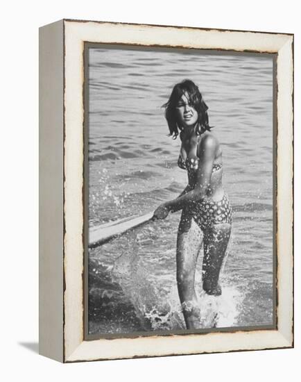 Surf Rider Returning After Surfing-Allan Grant-Framed Premier Image Canvas