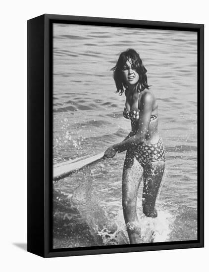 Surf Rider Returning After Surfing-Allan Grant-Framed Premier Image Canvas