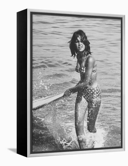 Surf Rider Returning After Surfing-Allan Grant-Framed Premier Image Canvas