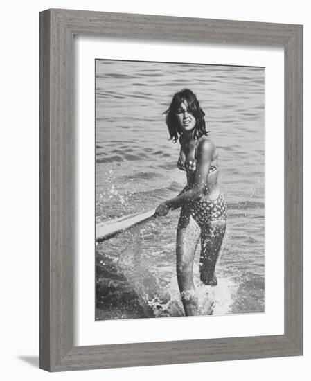 Surf Rider Returning After Surfing-Allan Grant-Framed Photographic Print