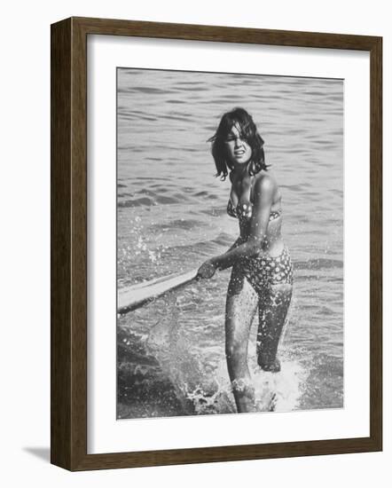 Surf Rider Returning After Surfing-Allan Grant-Framed Photographic Print