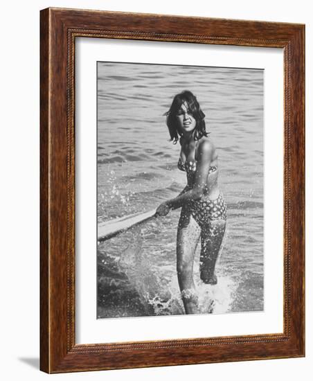 Surf Rider Returning After Surfing-Allan Grant-Framed Photographic Print