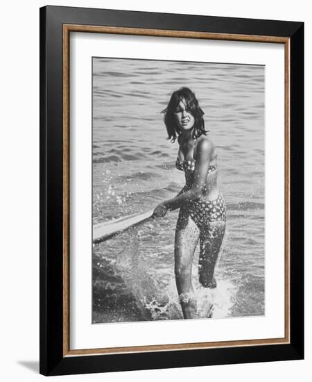 Surf Rider Returning After Surfing-Allan Grant-Framed Photographic Print