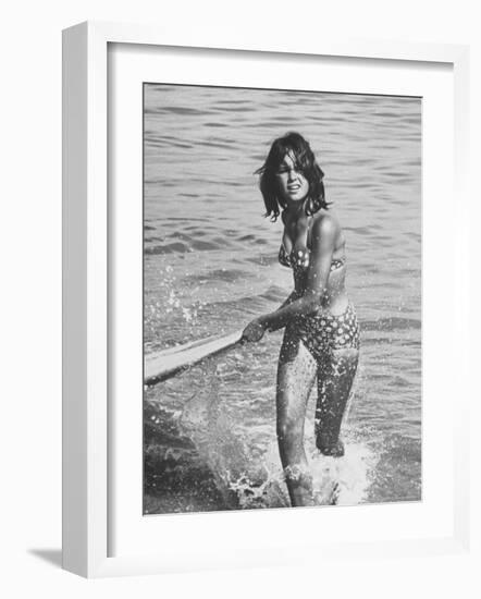 Surf Rider Returning After Surfing-Allan Grant-Framed Photographic Print