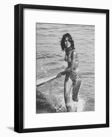 Surf Rider Returning After Surfing-Allan Grant-Framed Photographic Print