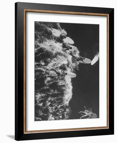 Surf Riders Surfing-Allan Grant-Framed Photographic Print