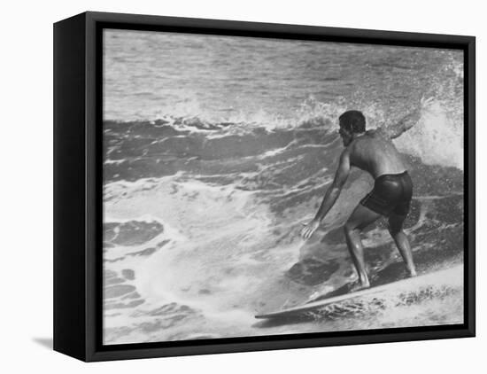 Surf Riders Surfing-Allan Grant-Framed Premier Image Canvas
