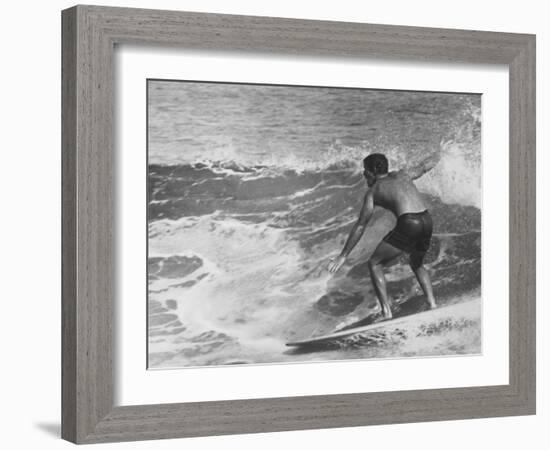 Surf Riders Surfing-Allan Grant-Framed Photographic Print