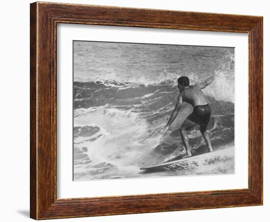 Surf Riders Surfing-Allan Grant-Framed Photographic Print