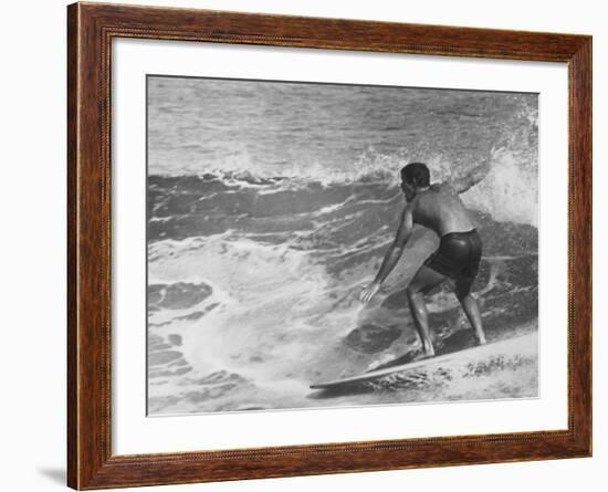 Surf Riders Surfing-Allan Grant-Framed Photographic Print