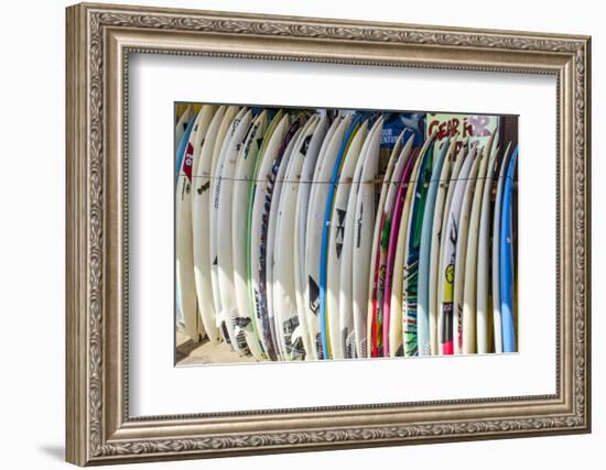 Surf Shop in Haleiwa, North Shore Oahu, Hawaii, United States of America, Pacific-Michael DeFreitas-Framed Photographic Print