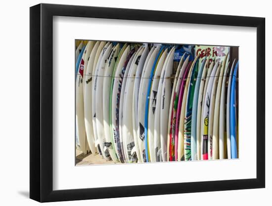Surf Shop in Haleiwa, North Shore Oahu, Hawaii, United States of America, Pacific-Michael DeFreitas-Framed Photographic Print
