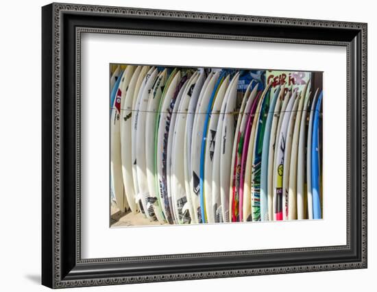Surf Shop in Haleiwa, North Shore Oahu, Hawaii, United States of America, Pacific-Michael DeFreitas-Framed Photographic Print