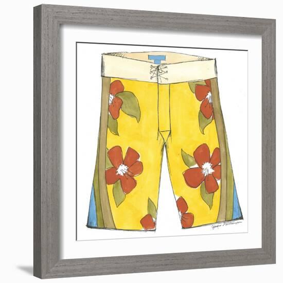 Surf Shorts (CI) IV-Jennifer Goldberger-Framed Art Print