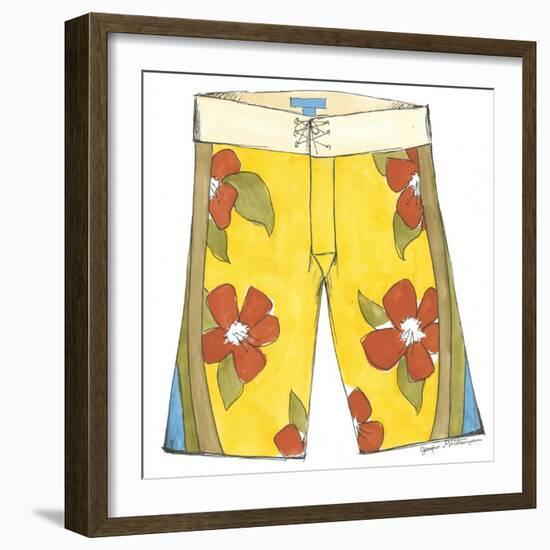 Surf Shorts (CI) IV-Jennifer Goldberger-Framed Art Print