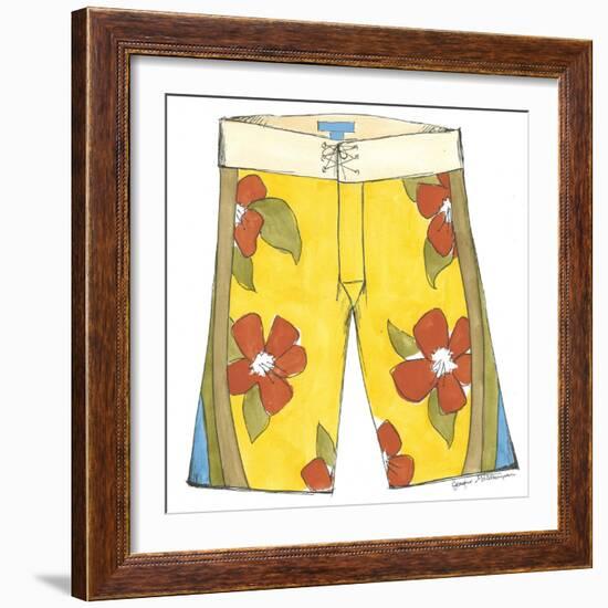 Surf Shorts (CI) IV-Jennifer Goldberger-Framed Art Print