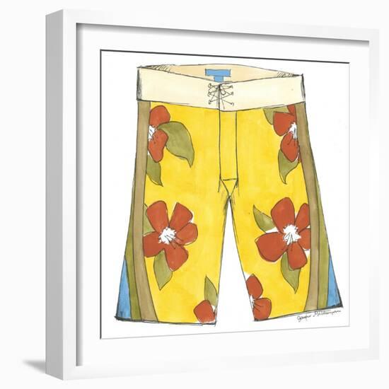 Surf Shorts (CI) IV-Jennifer Goldberger-Framed Art Print