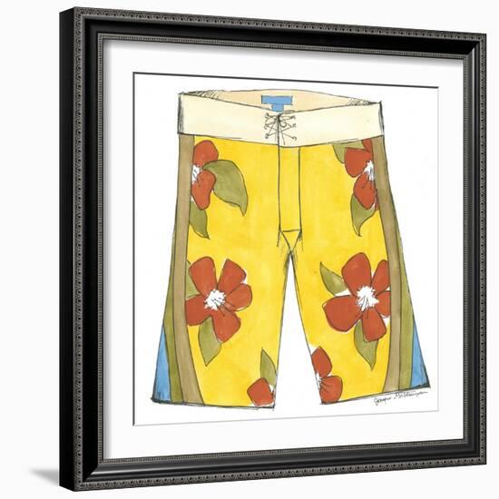 Surf Shorts (CI) IV-Jennifer Goldberger-Framed Art Print