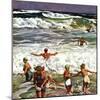 "Surf Swimming," August 14, 1948-John Falter-Mounted Giclee Print