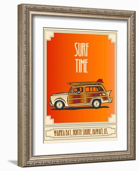 Surf Time-Diego Patino-Framed Art Print