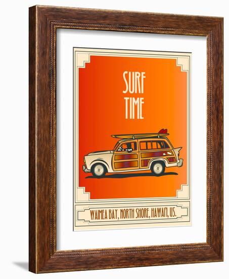 Surf Time-Diego Patino-Framed Art Print