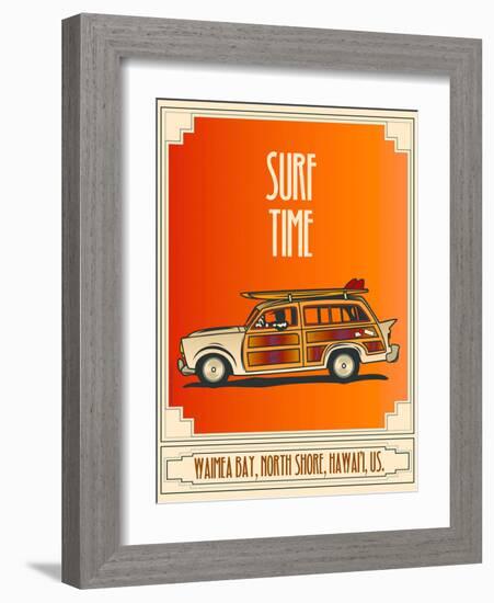 Surf Time-Diego Patino-Framed Art Print