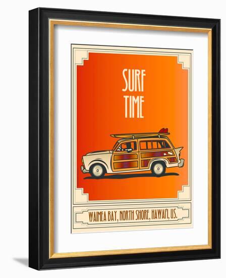 Surf Time-Diego Patino-Framed Art Print