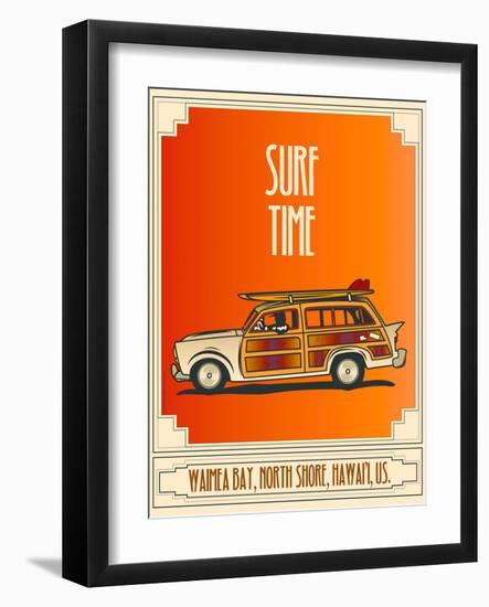 Surf Time-Diego Patino-Framed Art Print