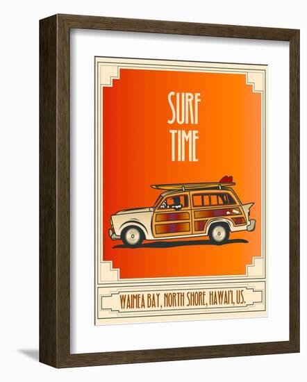 Surf Time-Diego Patino-Framed Art Print