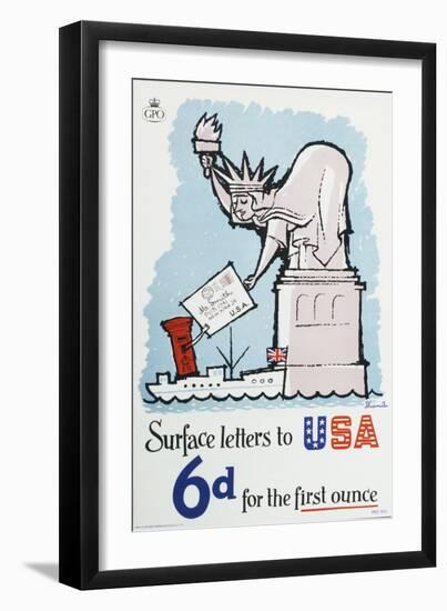 Surface Letters to Usa 6D for the First Oz-Maxim Shamir-Framed Art Print