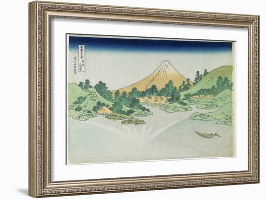 Surface of the Water at Misaka in Koshu Province, 1831-1834-Katsushika Hokusai-Framed Giclee Print