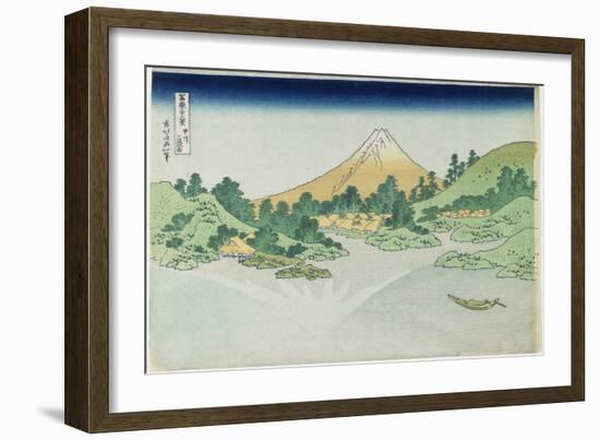 Surface of the Water at Misaka in Koshu Province, 1831-1834-Katsushika Hokusai-Framed Giclee Print