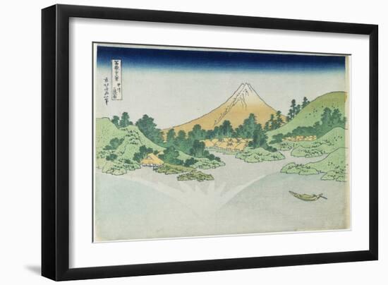 Surface of the Water at Misaka in Koshu Province, 1831-1834-Katsushika Hokusai-Framed Giclee Print