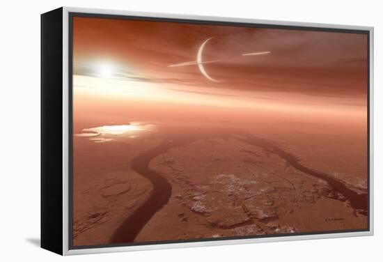 Surface of Titan-Detlev Van Ravenswaay-Framed Premier Image Canvas