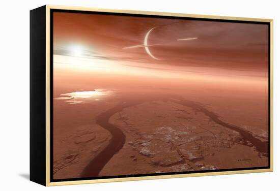 Surface of Titan-Detlev Van Ravenswaay-Framed Premier Image Canvas