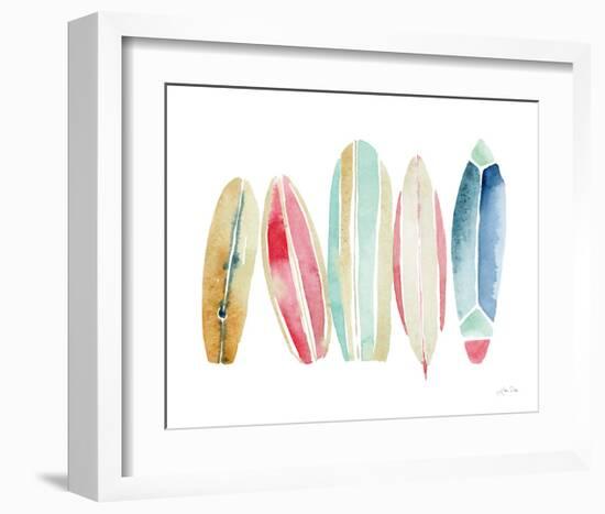 Surfboards in a Row-Katrina Pete-Framed Art Print