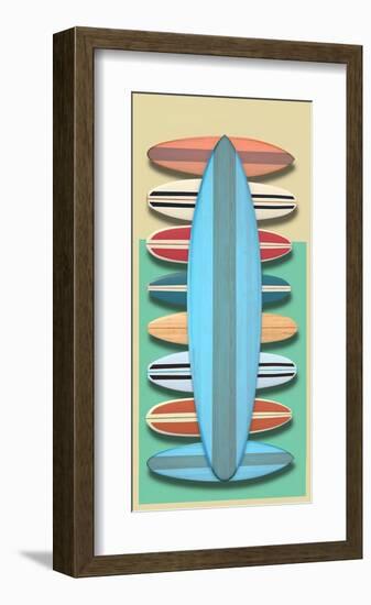 Surfboards - Red-Edward M. Fielding-Framed Art Print