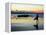 Surfer at Dusk, Gold Coast, Queensland, Australia-David Wall-Framed Premier Image Canvas